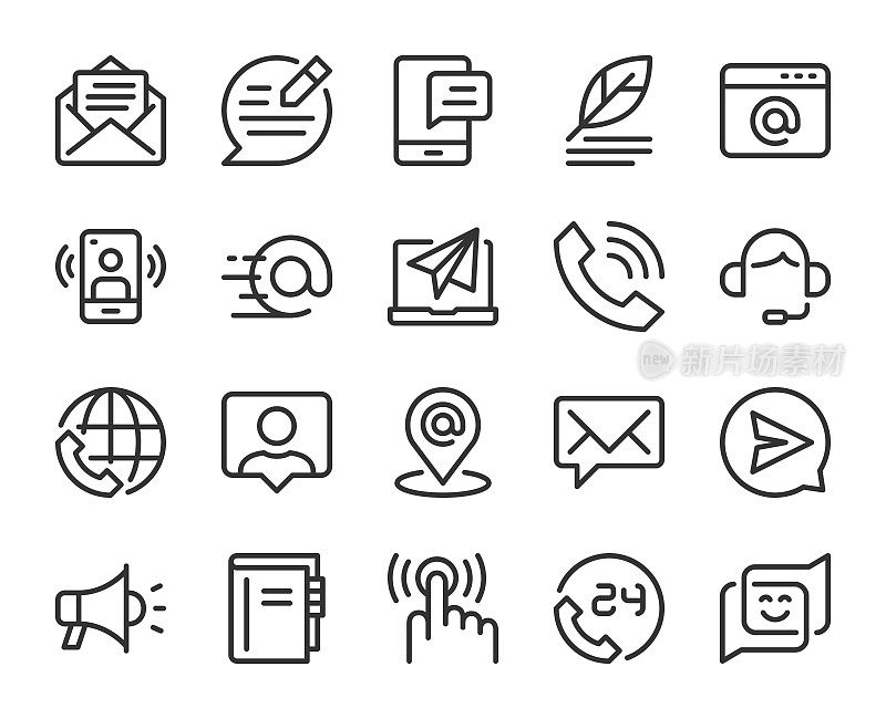 Contact Us - Line Icons